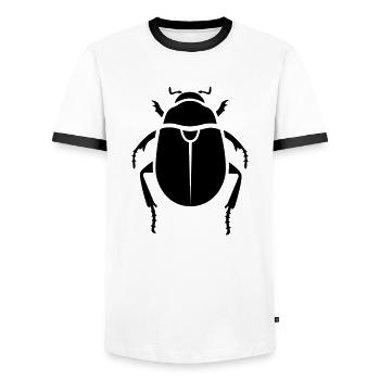 Insectes - Scarabée - T-shirt contrasté Homme - blanc/noir - Devant - AI Model Female 172 light (172cm) & AI Model Male 178 dark (178cm)