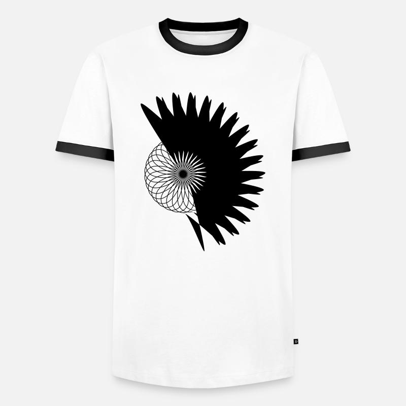 irow - Männer Kontrast-T-Shirt - Weiß/Schwarz