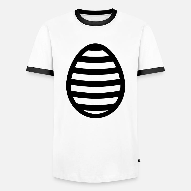 Egg - Men's Ringer Shirt - white/black