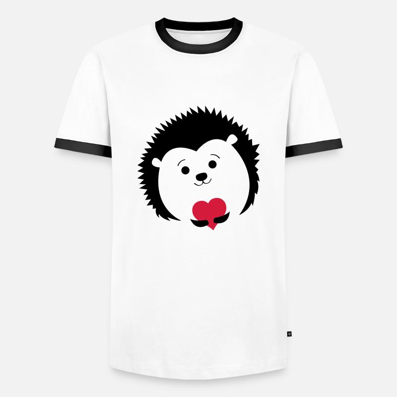 suesser_igel - Men's Ringer Shirt - white/black