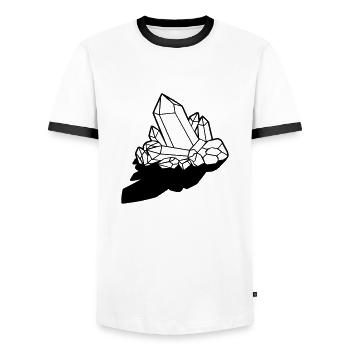 Clipart shadow crystal - Men's Ringer Shirt - white/black - Front - AI Model Female 172 light (172cm) & AI Model Male 178 dark (178cm)