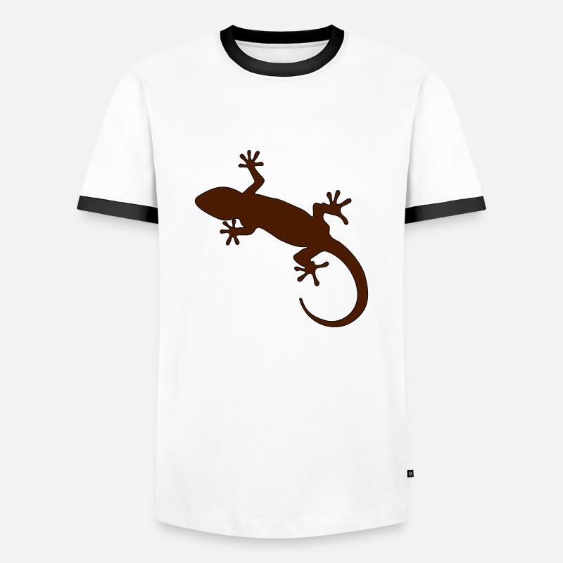 Gecko - Men's Ringer Shirt - white/black