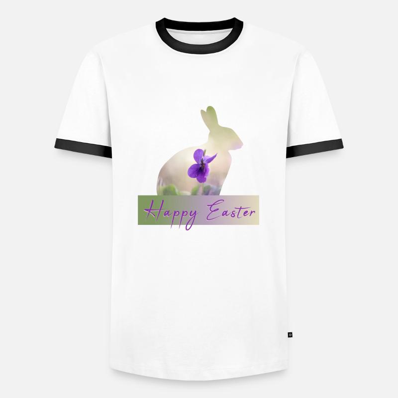 Happy Easter - Men's Ringer Shirt - white/black