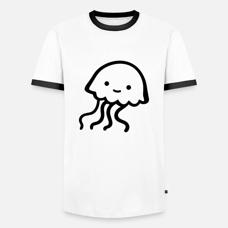 Jellyfish - Men's Ringer Shirt - white/black