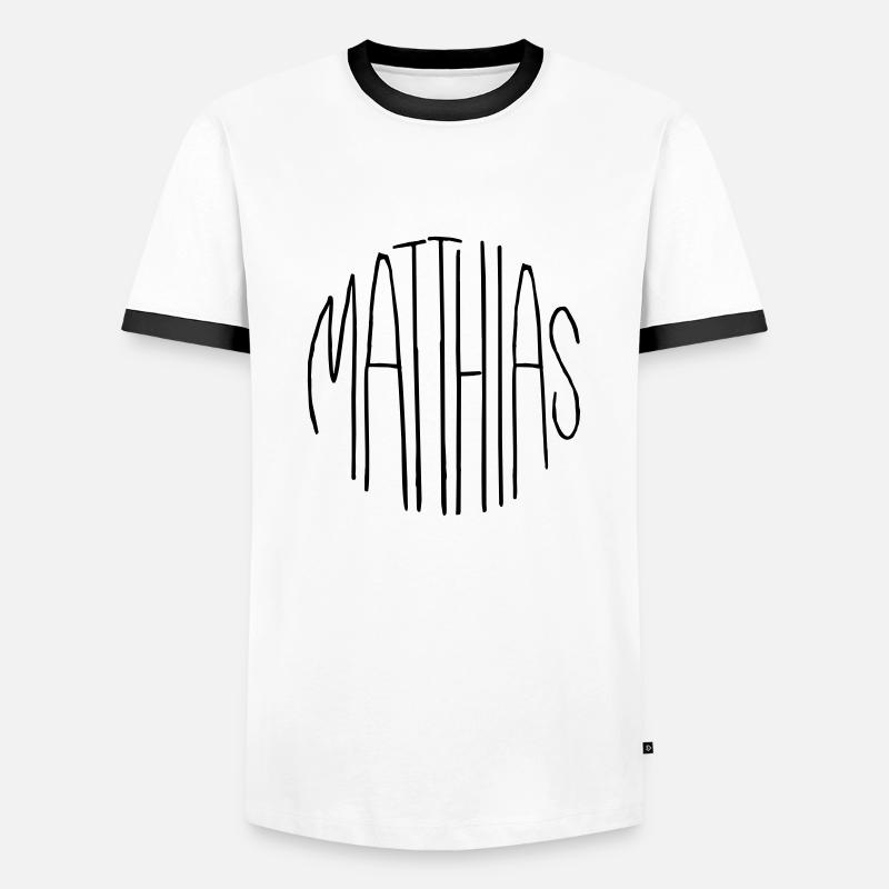 Matthias - Men's Ringer Shirt - white/black