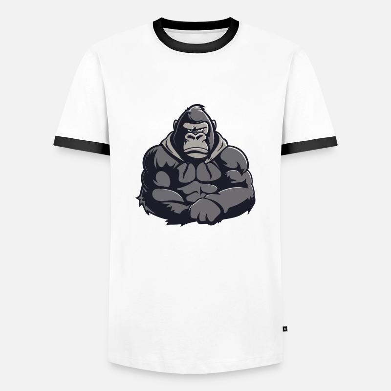 Gorilla Comic - Men's Ringer Shirt - white/black
