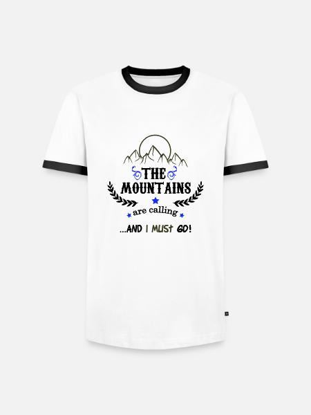 the mountains are calling 02 - Men's Ringer Shirt - white/black