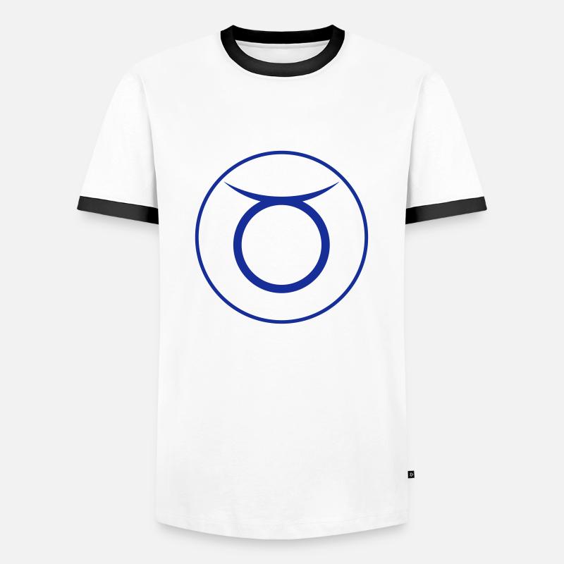 STERNZEICHEN STIER! - Männer Kontrast-T-Shirt - Weiß/Schwarz