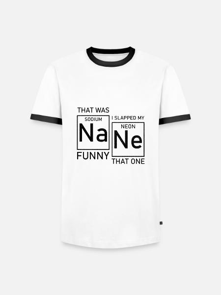 Nane lustiges Periodensystem - Männer Kontrast-T-Shirt - Weiß/Schwarz
