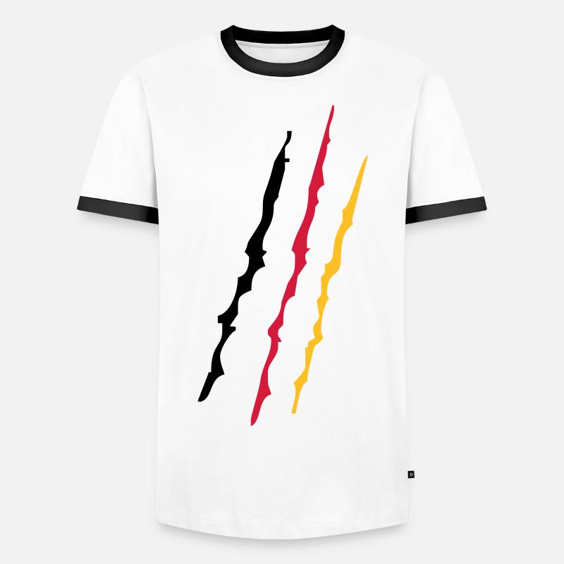 Germany - Men's Ringer Shirt - white/black