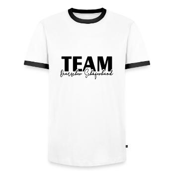 ÉQUIPE BERGER ALLEMAND Wilsigns IGP Hundesport - T-shirt contrasté Homme - blanc/noir - Devant - AI Model Female 172 light (172cm) & AI Model Male 178 dark (178cm)