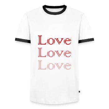 SCHÖNEN MUTTERTAG. MAMA. MUTTERTAG. ICH LIEBE DICH - Männer Kontrast-T-Shirt - Weiß/Schwarz - Vorne - AI Model Female 172 light (172cm) & AI Model Male 178 dark (178cm)