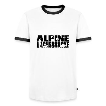 ALPINE DACHSBRACKE Chiens de chasse Chien de chasse Wilsigns - T-shirt contrasté Homme - blanc/noir - Devant - AI Model Female 172 light (172cm) & AI Model Male 178 dark (178cm)