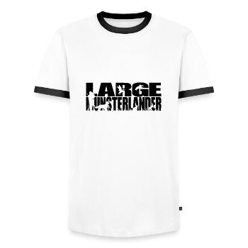 GRAND MUNSTERLANDER Chiens de chasse Chien de chasse Wilsigns - T-shirt contrasté Homme - blanc/noir - Devant - AI Model Female 172 light (172cm) & AI Model Male 178 dark (178cm)