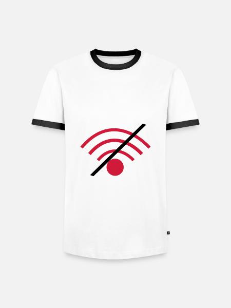 No WLAN - Men's Ringer Shirt - white/black
