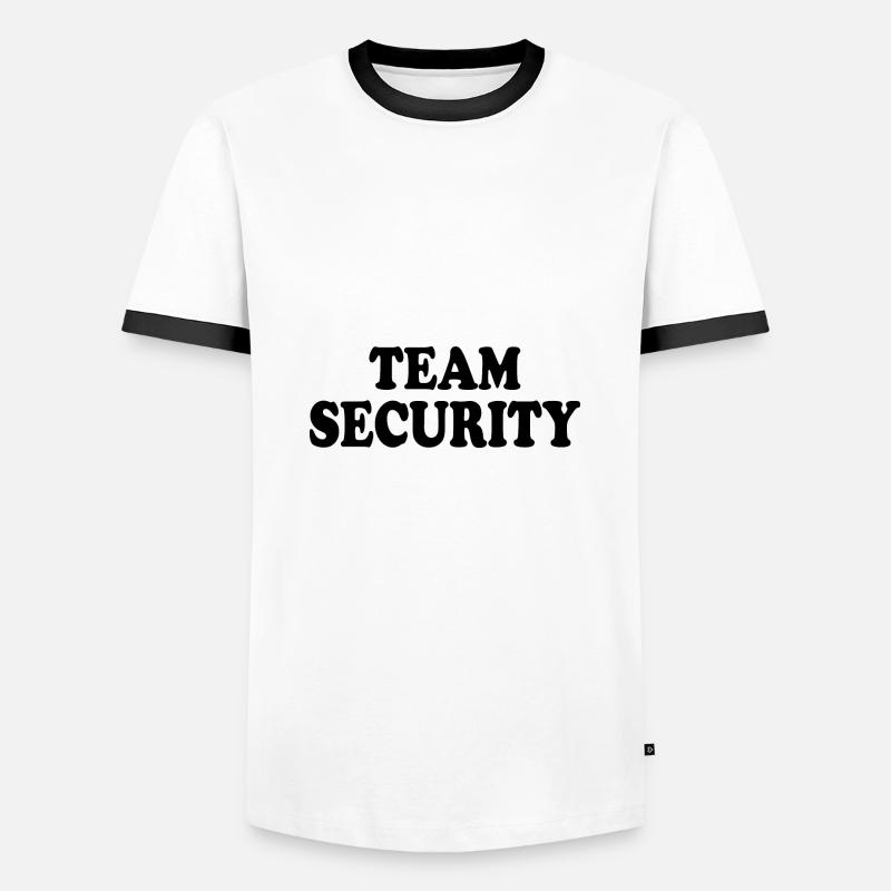 Team security - Men's Ringer Shirt - white/black