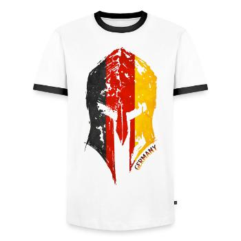 germany - Männer Kontrast-T-Shirt - Weiß/Schwarz - Vorne - AI Model Female 172 light (172cm) & AI Model Male 178 dark (178cm)