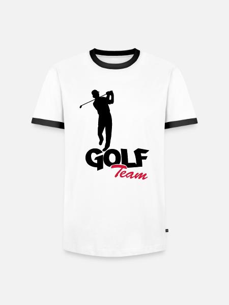 golfer_team2 - Männer Kontrast-T-Shirt - Weiß/Schwarz