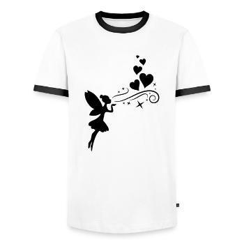 fairy fee hearts - Männer Kontrast-T-Shirt - Weiß/Schwarz - Vorne - AI Model Female 172 light (172cm) & AI Model Male 178 dark (178cm)