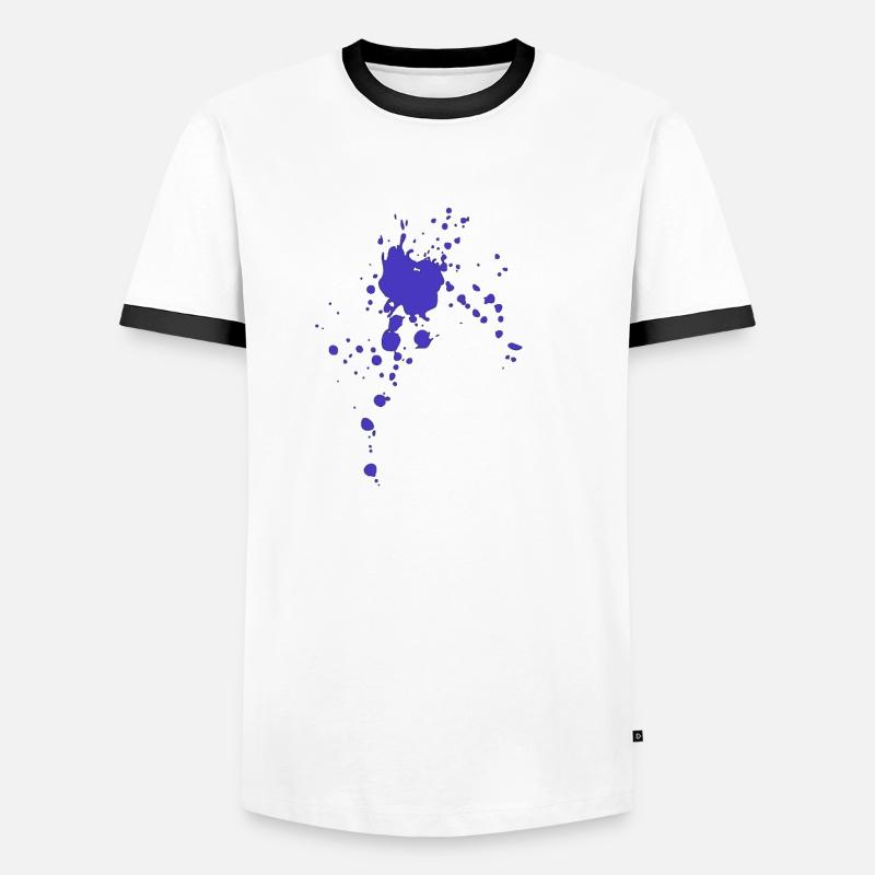Farbklecks Farbspritzer Geschenkidee - Männer Kontrast-T-Shirt - Weiß/Schwarz
