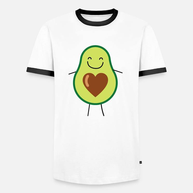 avocado - Men's Ringer Shirt - white/black