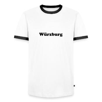 Würzburg Skyline - Männer Kontrast-T-Shirt - Weiß/Schwarz - Vorne - AI Model Female 172 light (172cm) & AI Model Male 178 dark (178cm)