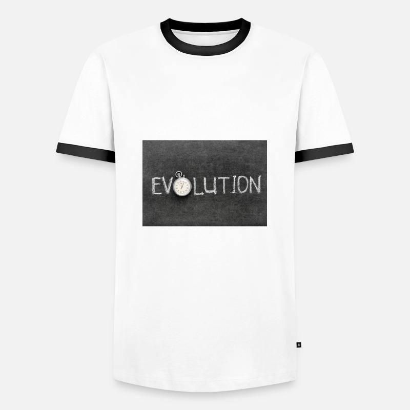 Evolution - Men's Ringer Shirt - white/black
