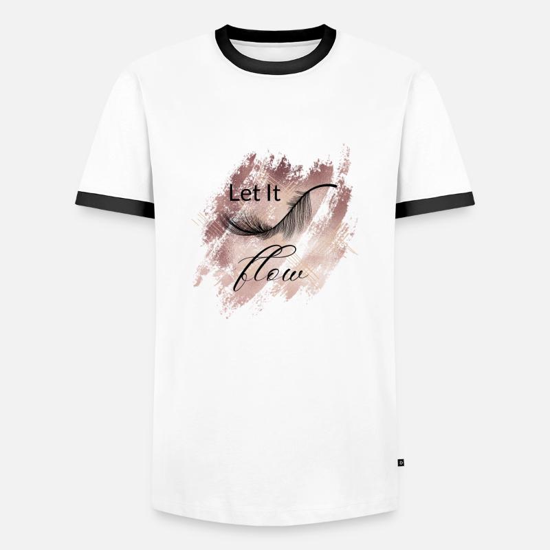 Let It Flow - Men's Ringer Shirt - white/black