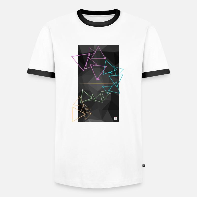 Triangle - Men's Ringer Shirt - white/black