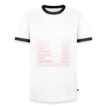 Oktober 1992 - 30. Geburtstag Geschenk. Legende. - Männer Kontrast-T-Shirt - Weiß/Schwarz - Vorne - AI Model Female 172 light (172cm) & AI Model Male 178 dark (178cm)