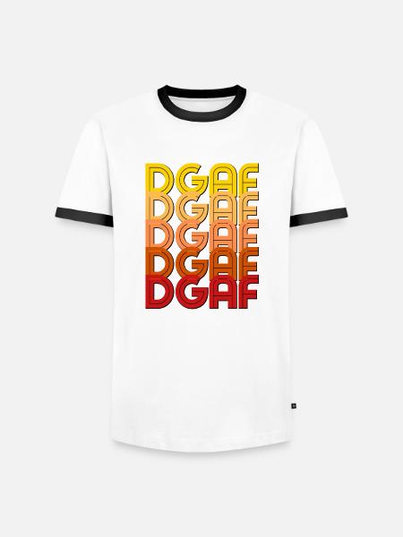 Sarkastisch echt geradlinig DGAF - Männer Kontrast-T-Shirt - Weiß/Schwarz