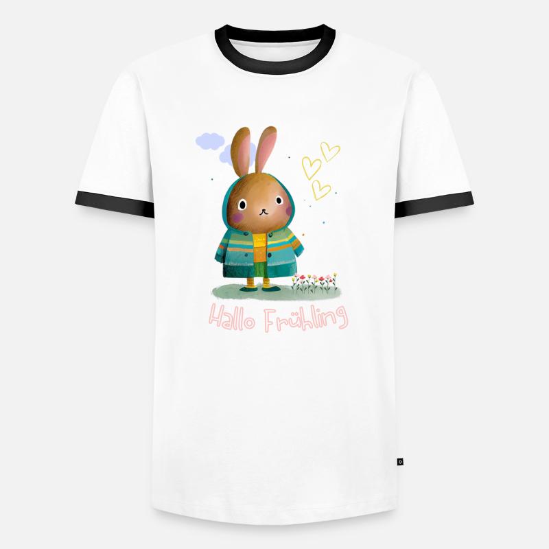 Spring | Easter | Happy Easter | Illustration - Men's Ringer Shirt - white/black
