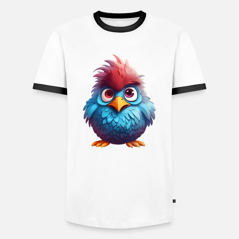 Fluffy Feathered Darling - Men's Ringer Shirt - white/black