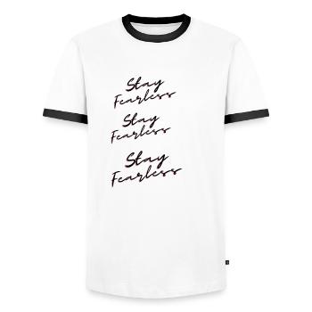 sommer hot - Männer Kontrast-T-Shirt - Weiß/Schwarz - Vorne - AI Model Female 172 light (172cm) & AI Model Male 178 dark (178cm)