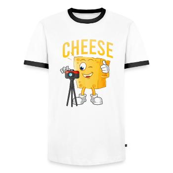 Kamera Film Kameramann Vintage Kameramann Sprüche - Männer Kontrast-T-Shirt - Weiß/Schwarz - Vorne - AI Model Female 172 light (172cm) & AI Model Male 178 dark (178cm)