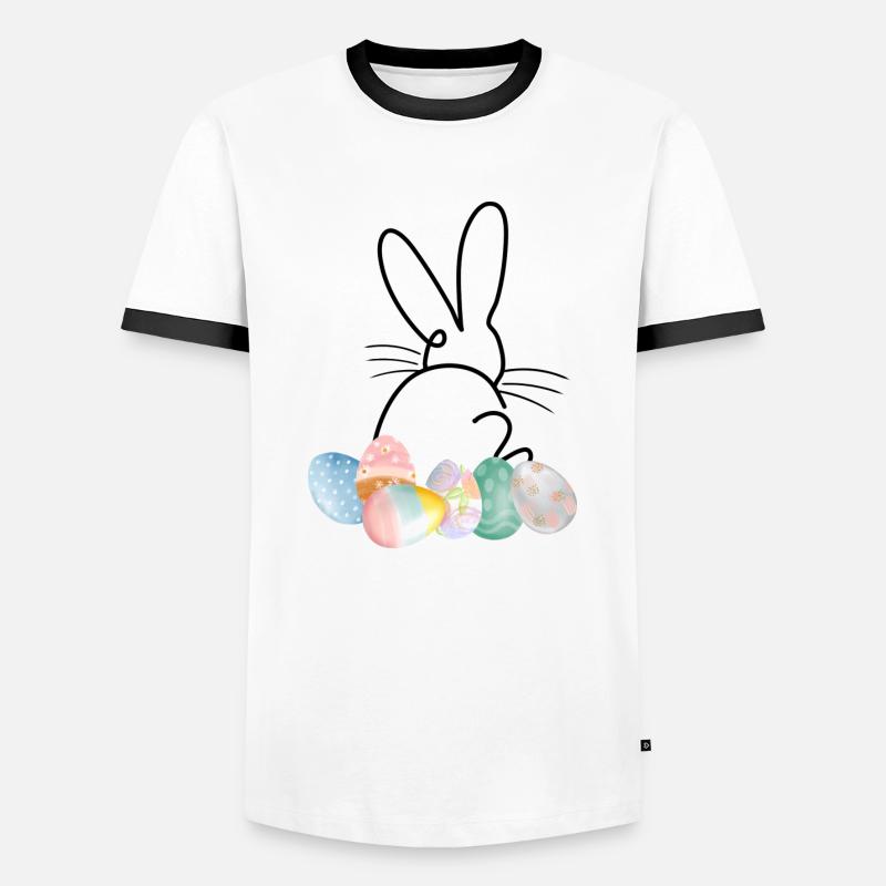 Easter is calling - Men's Ringer Shirt - white/black
