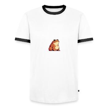 The Frog Prince - Men's Ringer Shirt - white/black - Front - AI Model Female 172 light (172cm) & AI Model Male 178 dark (178cm)