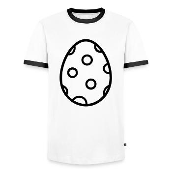 Easter Egg - Men's Ringer Shirt - white/black - Front - AI Model Female 172 light (172cm) & AI Model Male 178 dark (178cm)