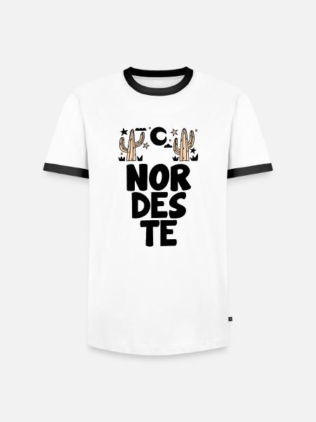 Brazilian Northeast - Men's Ringer Shirt - white/black