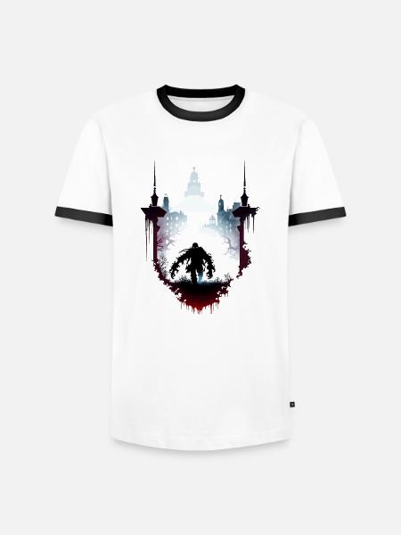 Die Mumie - Männer Kontrast-T-Shirt - Weiß/Schwarz