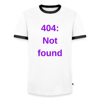 404: Not found - Men's Ringer Shirt - white/black - Front - AI Model Female 172 light (172cm) & AI Model Male 178 dark (178cm)