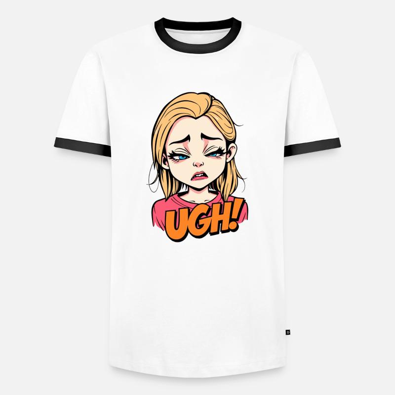 Ugh - Men's Ringer Shirt - white/black
