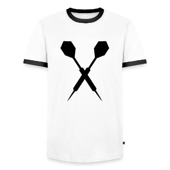 Dart - T-shirt contrasté Homme - blanc/noir - Devant - AI Model Female 172 light (172cm) & AI Model Male 178 dark (178cm)