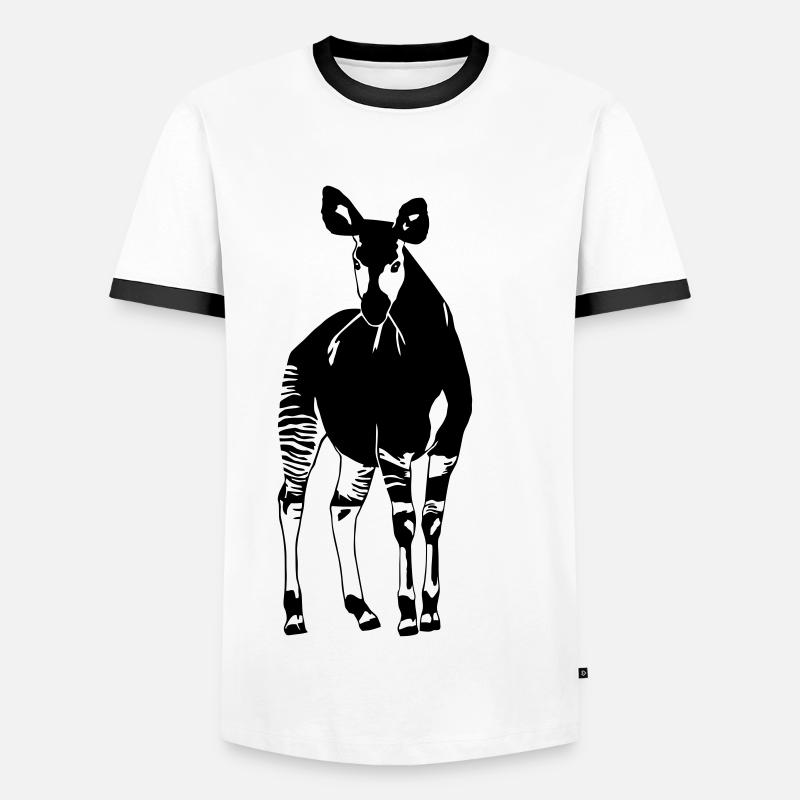 Okapi - T-shirt contrasté Homme - blanc/noir