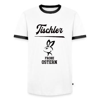 Tischler Ostern Geschenk Tischlerei Meister Azubi - Männer Kontrast-T-Shirt - Weiß/Schwarz - Vorne - AI Model Female 172 light (172cm) & AI Model Male 178 dark (178cm)