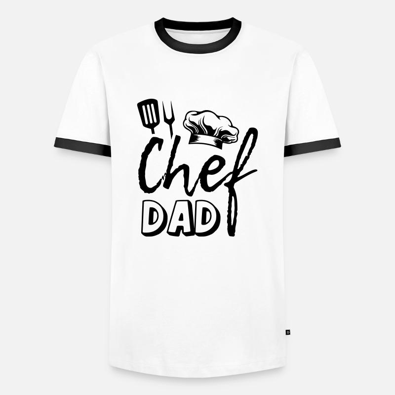 Chef Dad - Männer Kontrast-T-Shirt - Weiß/Schwarz