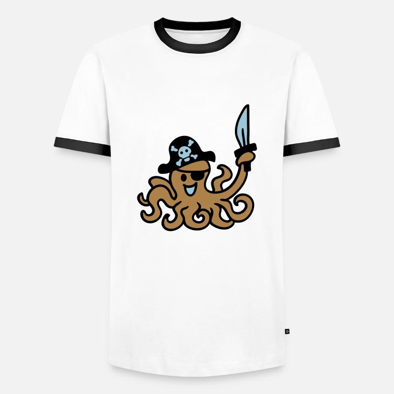 Pirate Otkopus 3 - Men's Ringer Shirt - white/black
