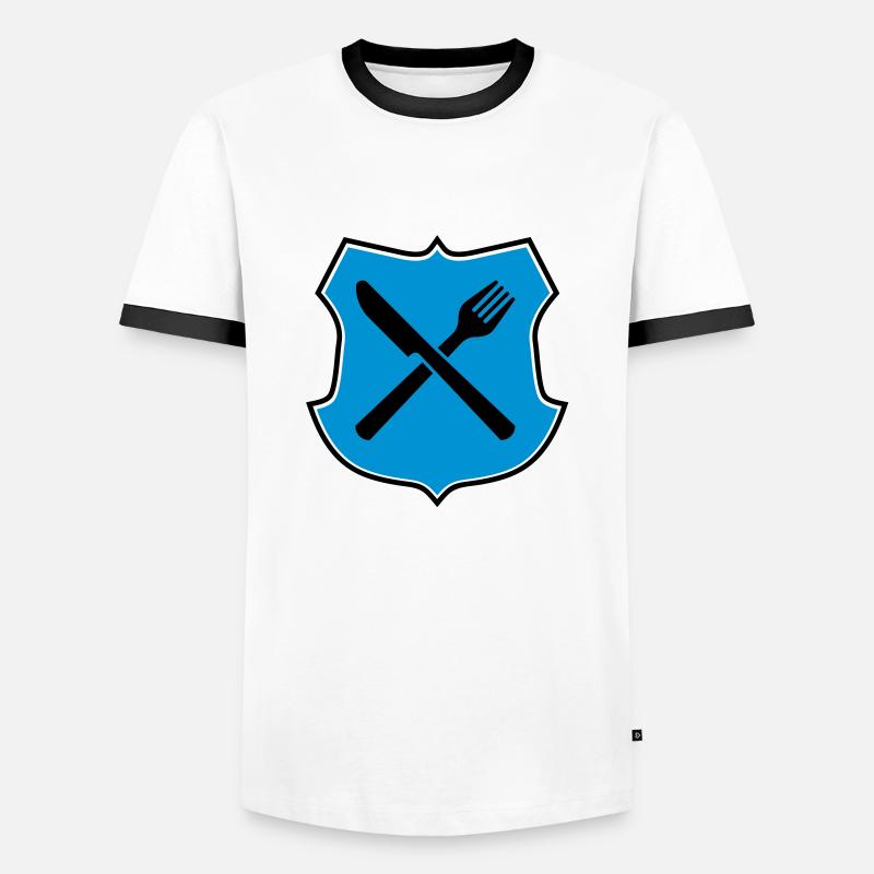 Essen - Männer Kontrast-T-Shirt - Weiß/Schwarz