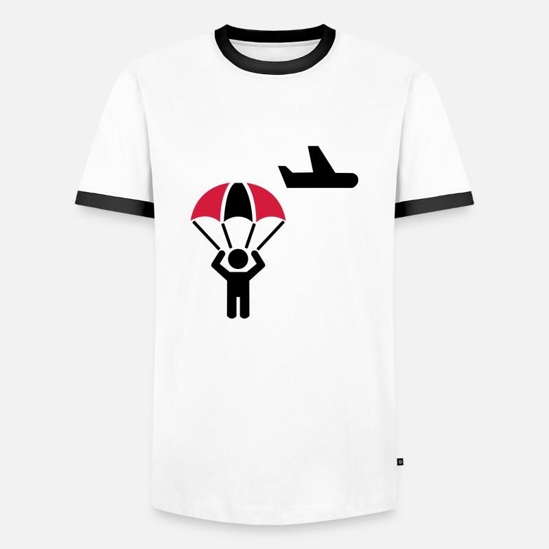 parachutist - Men's Ringer Shirt - white/black