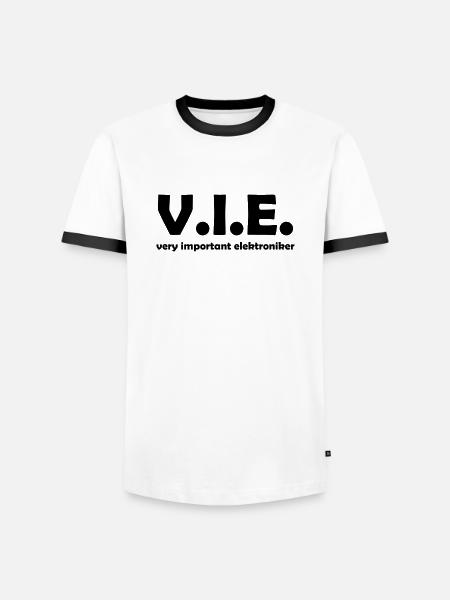 elektroniker - Männer Kontrast-T-Shirt - Weiß/Schwarz